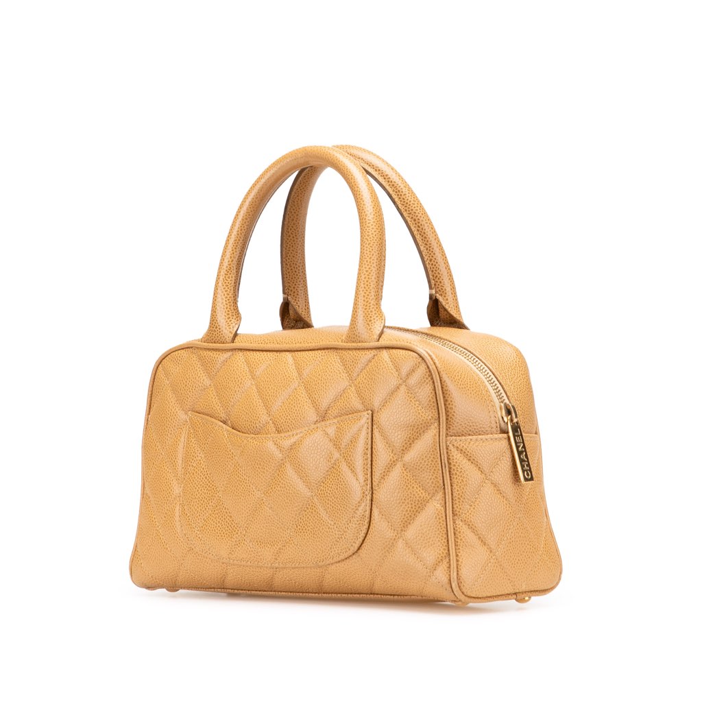 Chanel Small Quilted Caviar Bowler Bag - 2