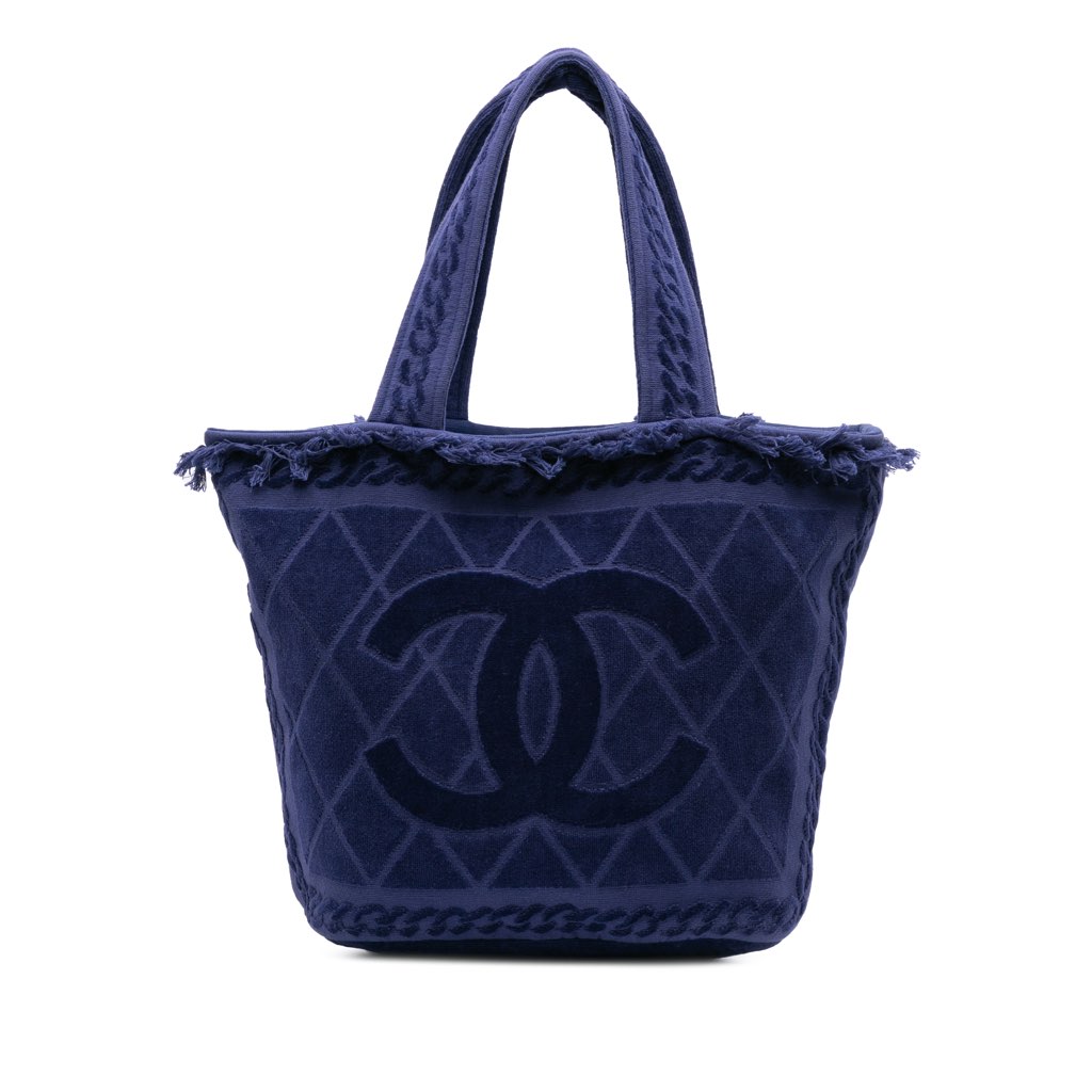 Chanel CC Terry Cloth Beach Tote