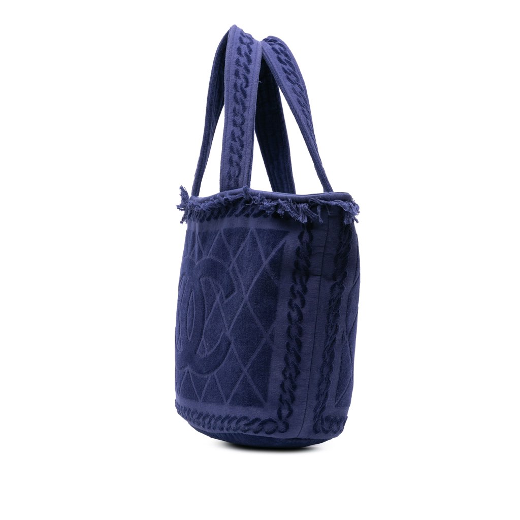 Chanel CC Terry Cloth Beach Tote - Back view