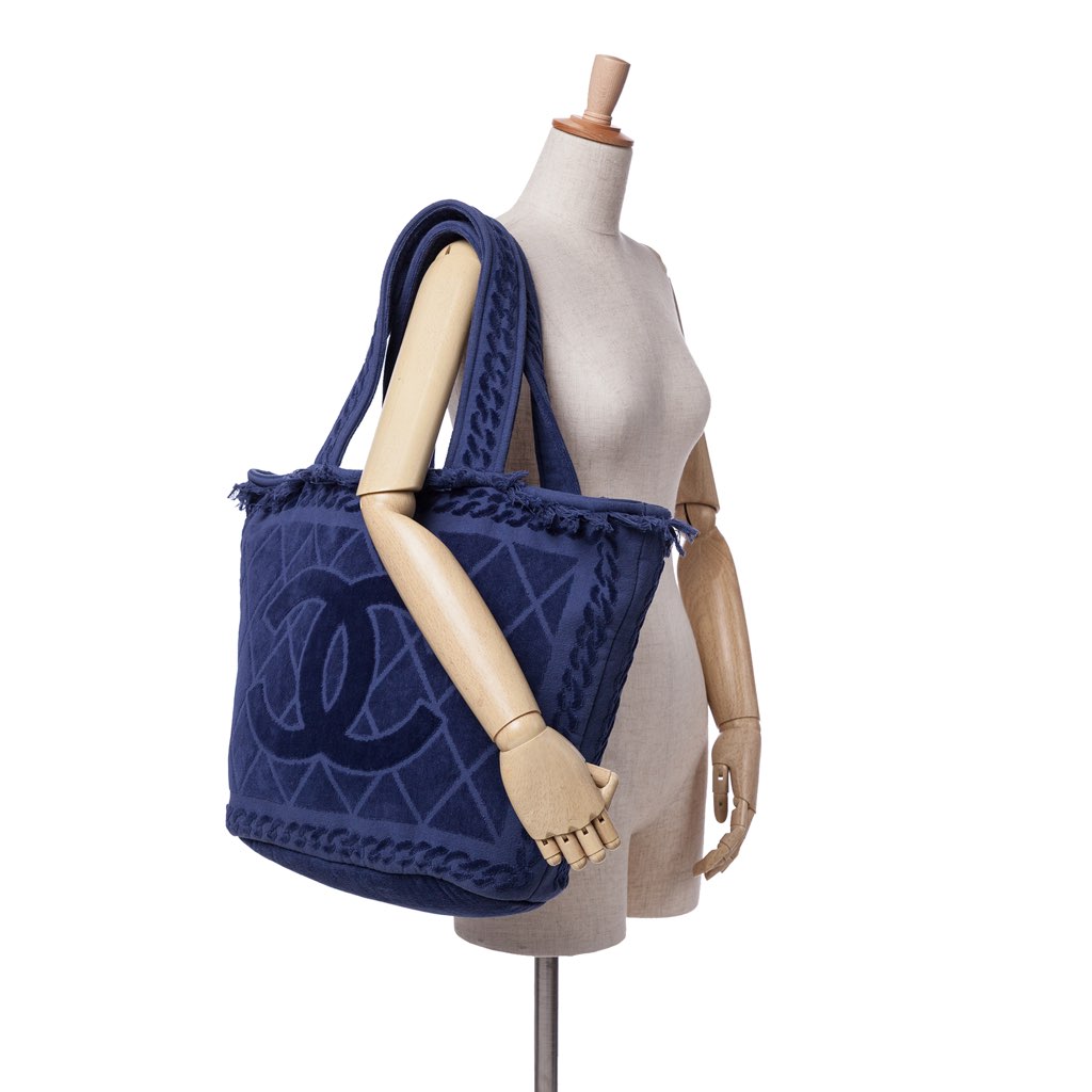 Chanel CC Terry Cloth Beach Tote - Detail 2