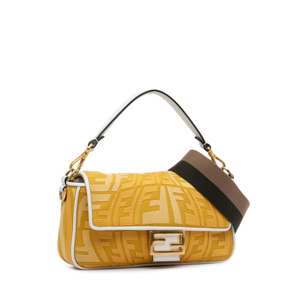 Fendi Sarah Coleman FF Canvas Fisheye  Baguette Satchel - 2