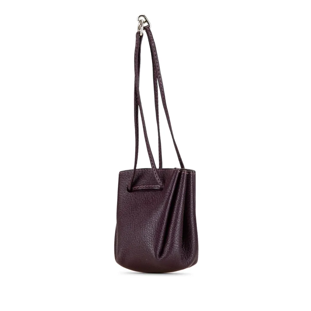 Hermès Courchevel Vespa Pouch Purple Leather Good - Back View