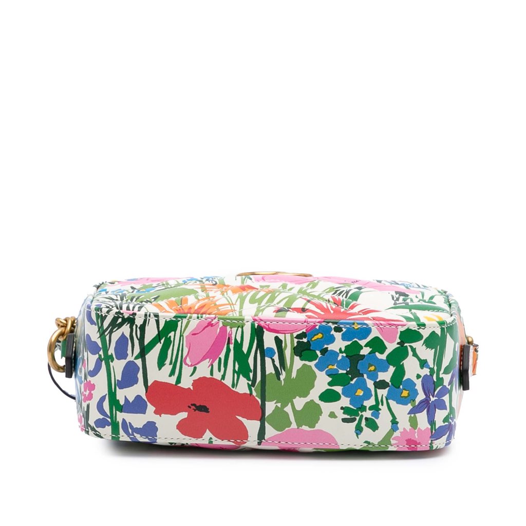 Gucci Ken Scott Mini GG Marmont Floral Printed Matelasse Leather Crossbody - 3