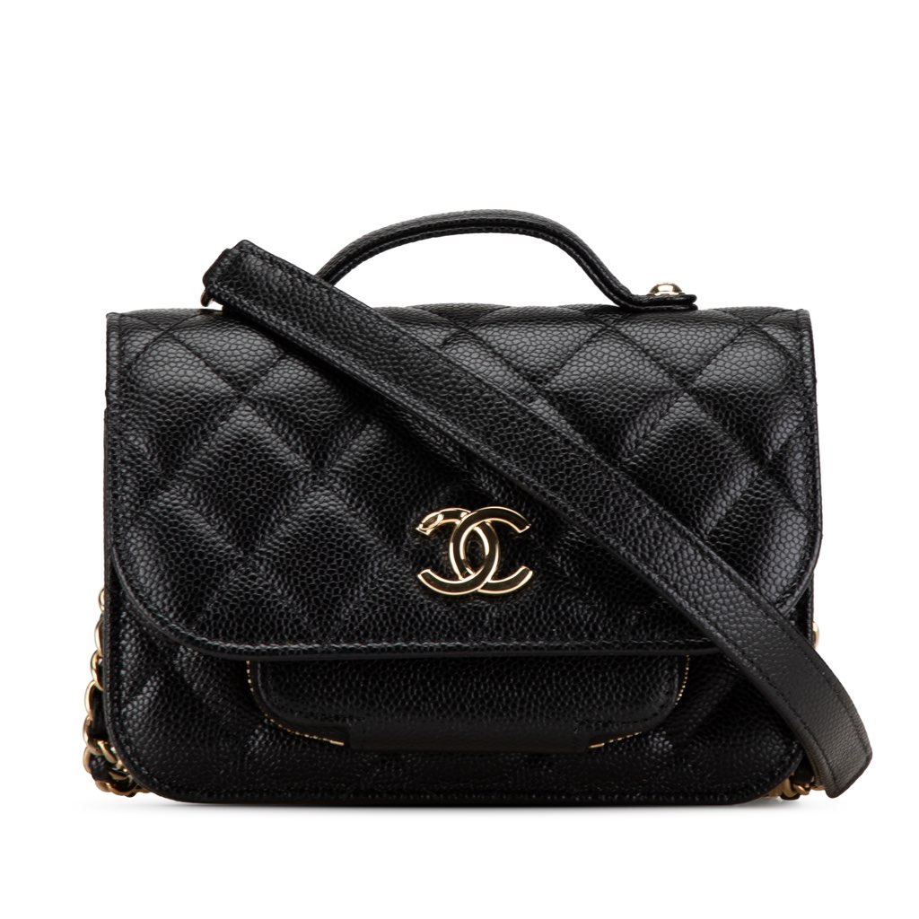 Chanel Mini Caviar Business Affinity Top Handle Bag