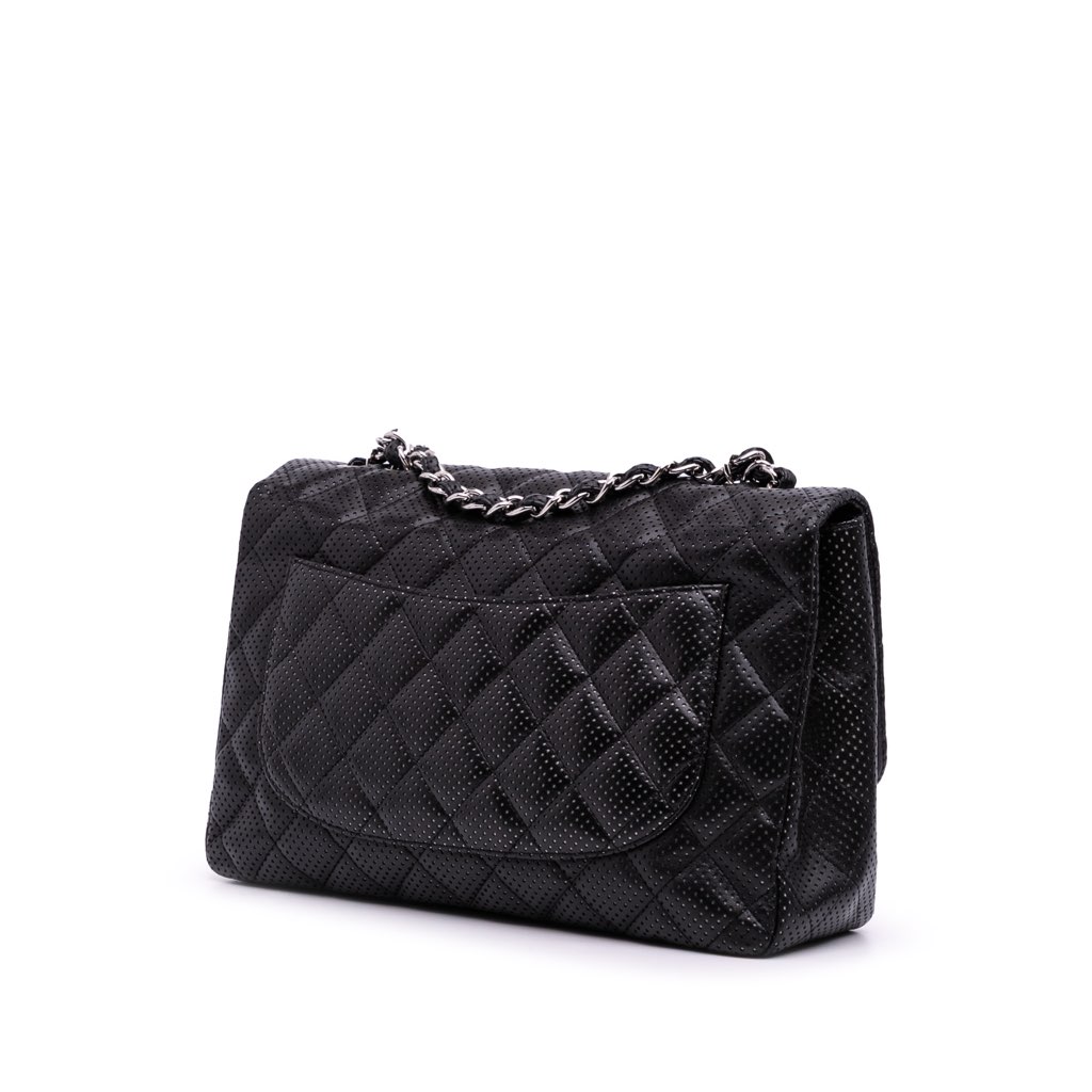 Chanel Jumbo Perforated Lambskin Single Flap - 2