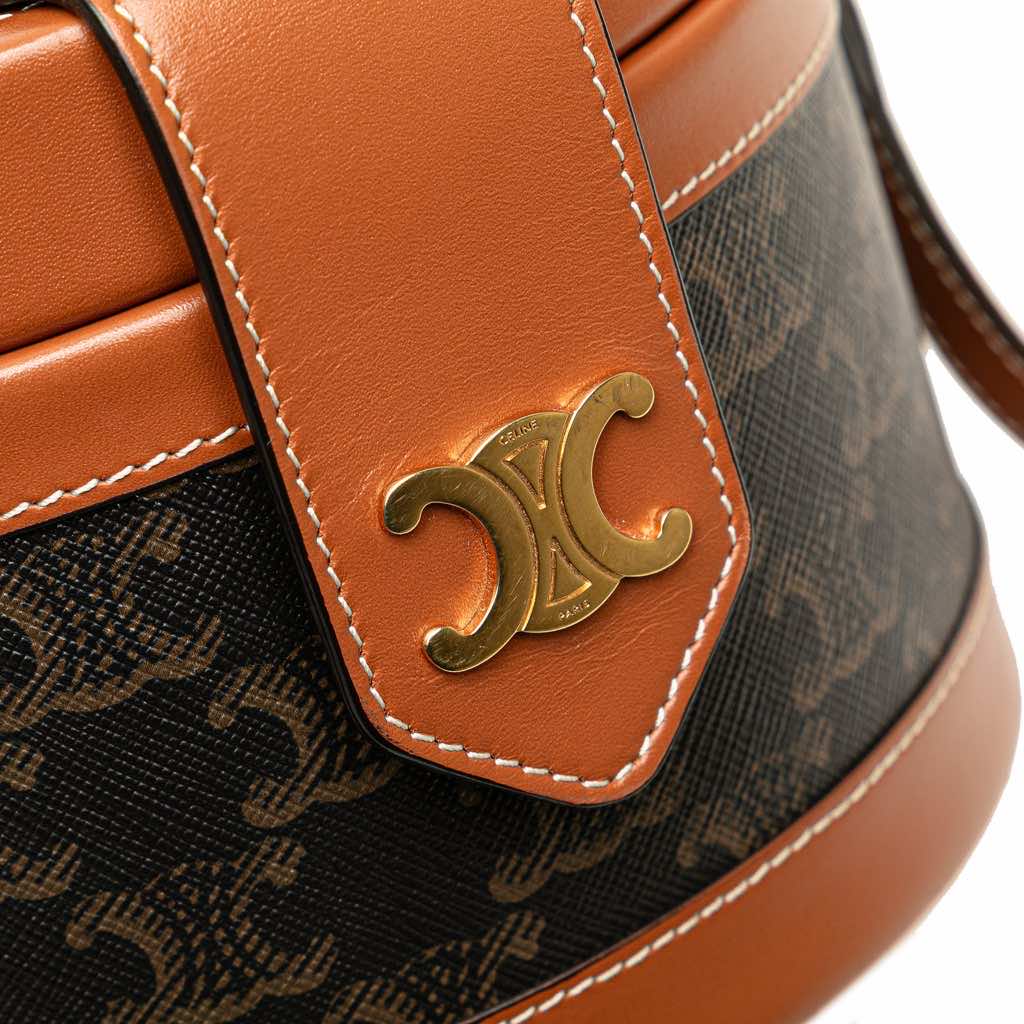 Celine Medium Triomphe Coated Canvas Tambour Crossbody - Detail 2