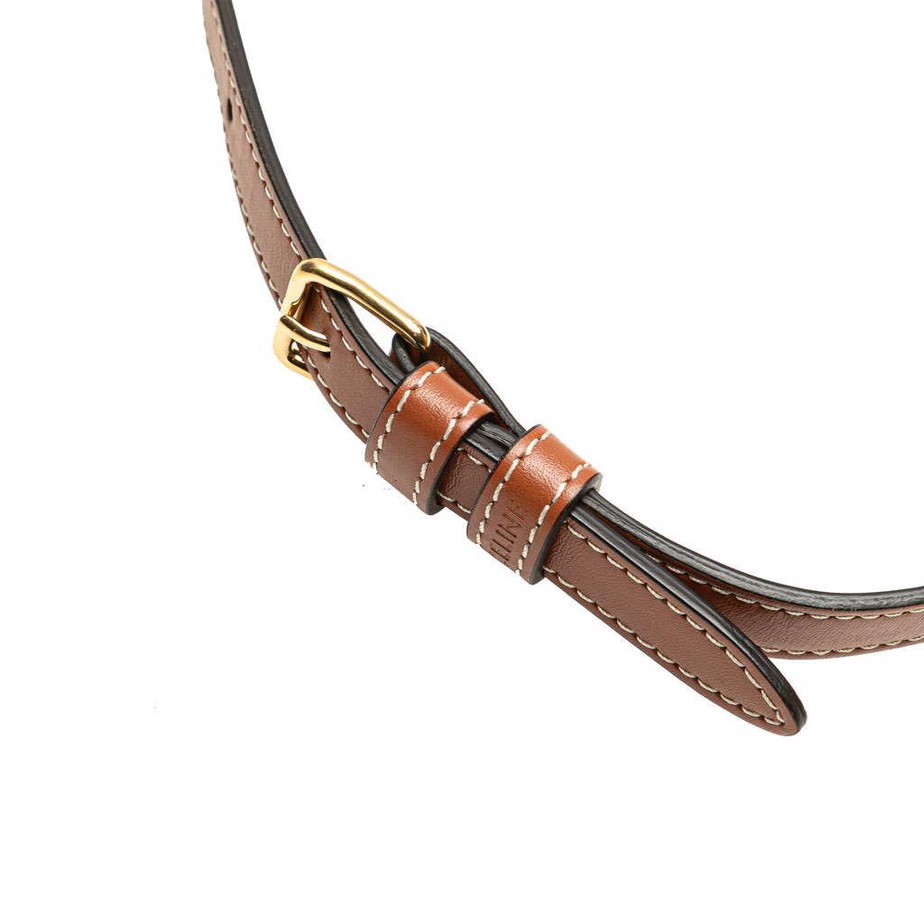 Celine Medium Triomphe Coated Canvas Tambour Crossbody - Image 10