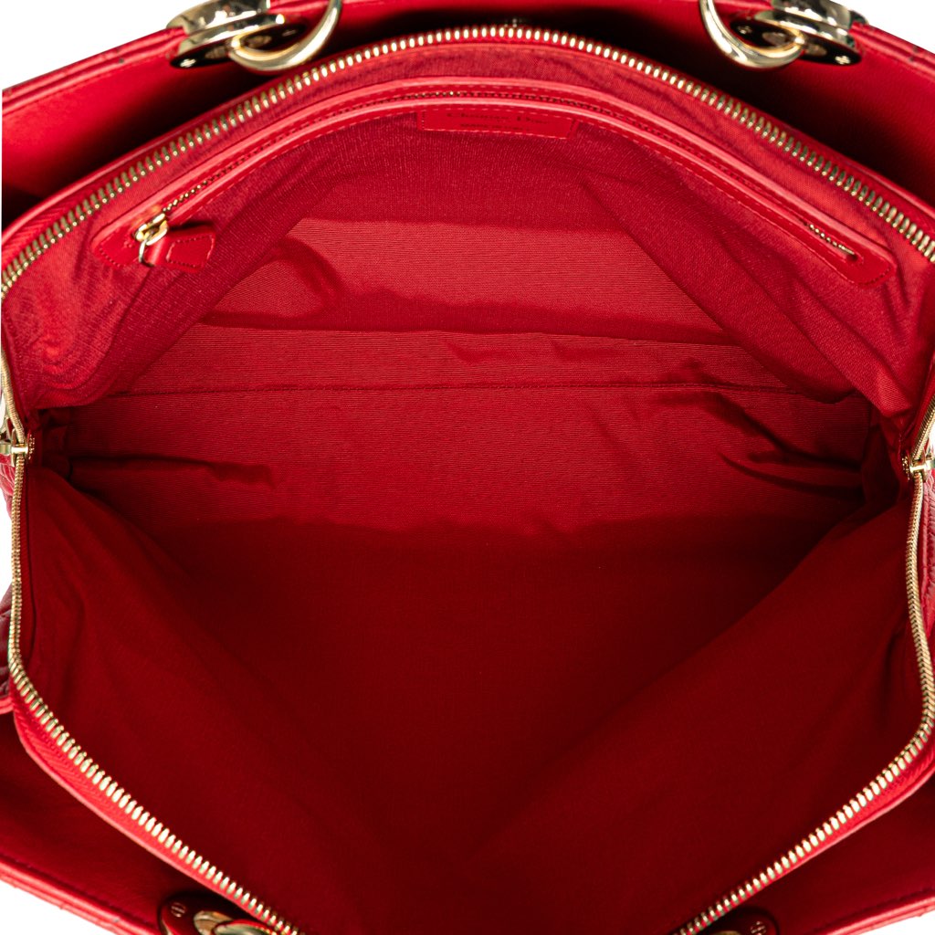Dior Large Lambskin Cannage Soft Zipped Shopping Tote - 5