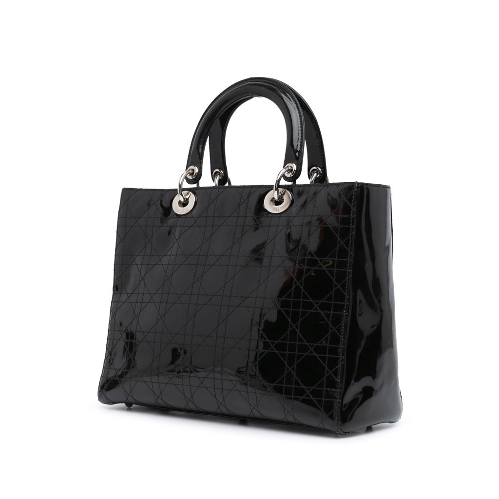 Dior Large Patent Cannage Lady Dior - 2