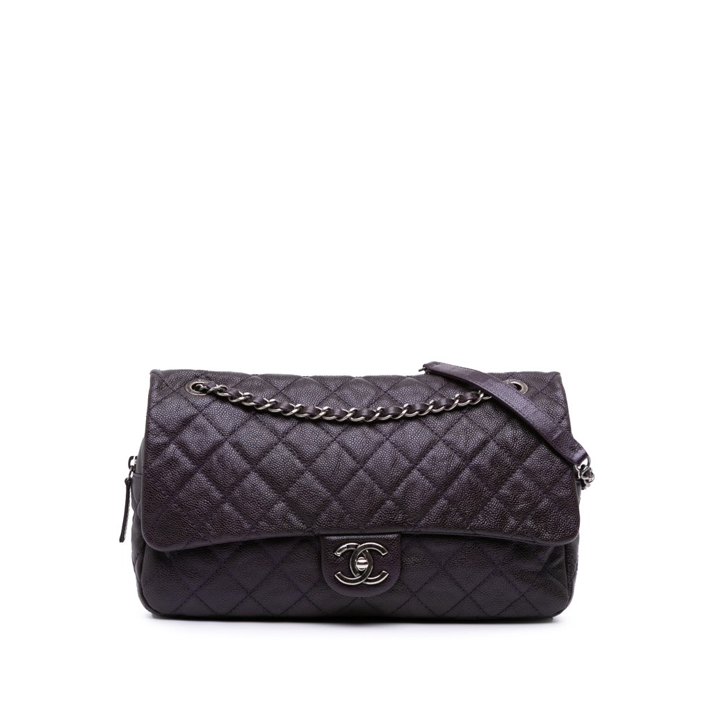 Chanel Jumbo Quilted Caviar Easy Flap