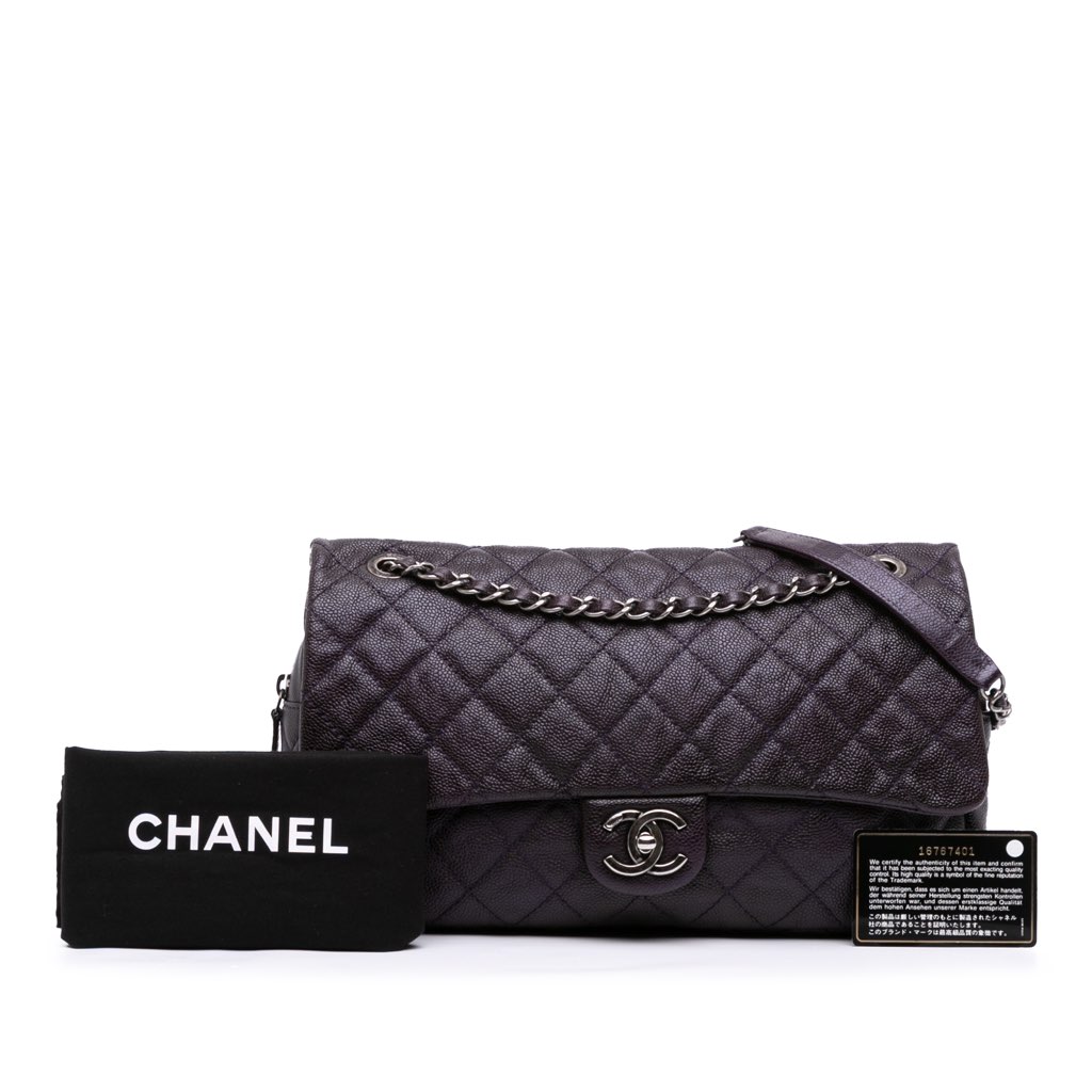 Chanel Jumbo Quilted Caviar Easy Flap - Image 16