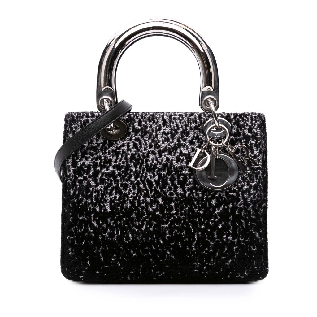 Dior Medium Velvet and Canvas Lady Dior