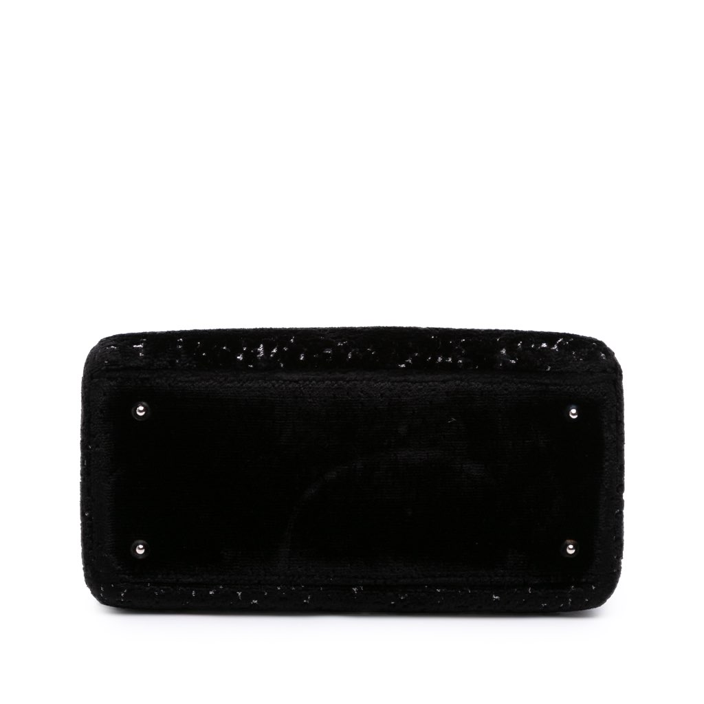 Dior Medium Velvet and Canvas Lady Dior - Image 6