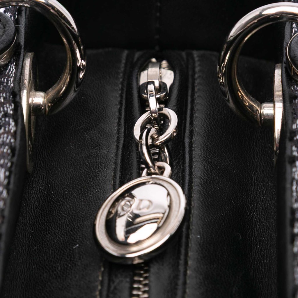 Dior Medium Velvet and Canvas Lady Dior - Detail 2