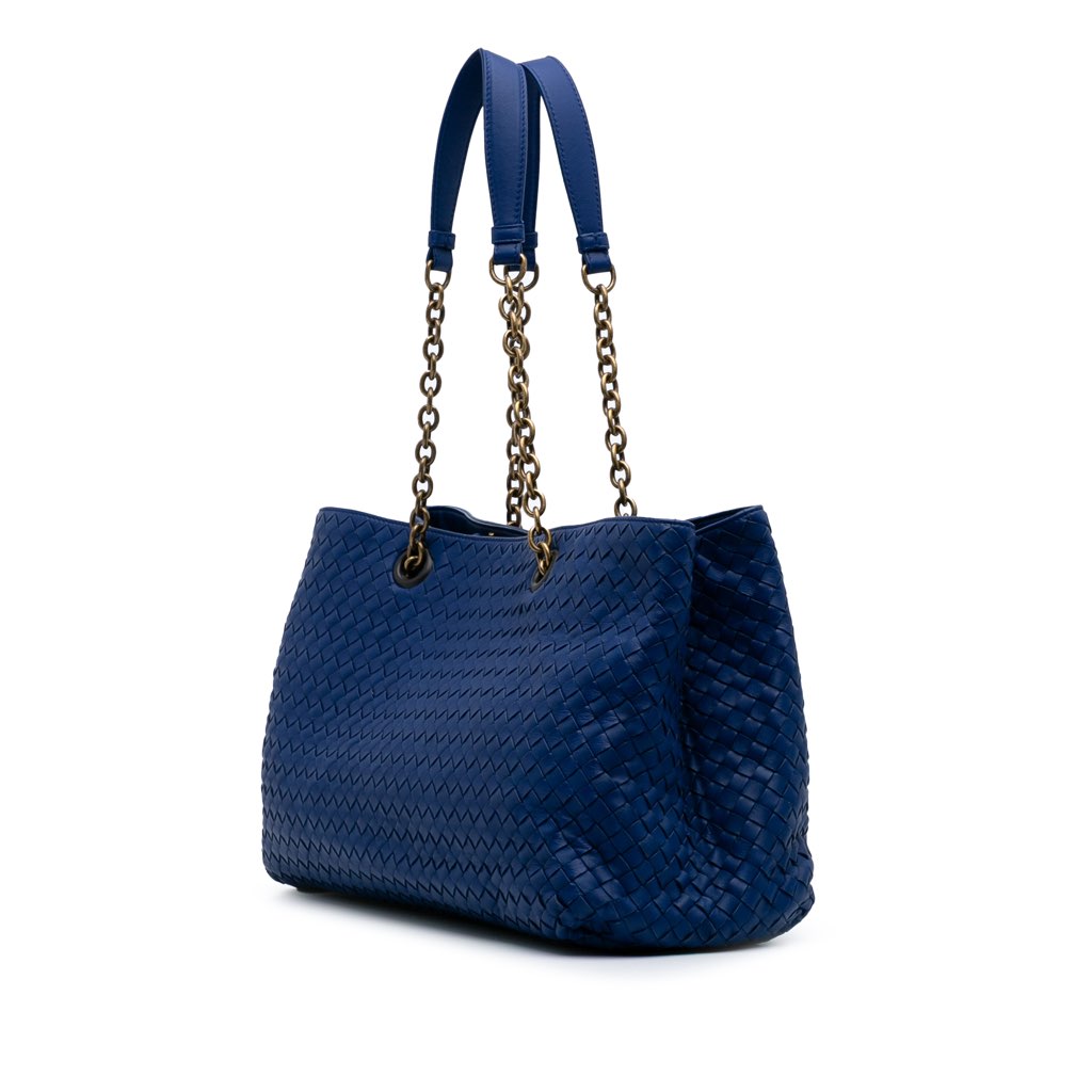 Bottega Veneta Medium Nappa Intrecciato Double Chain Tote - 2