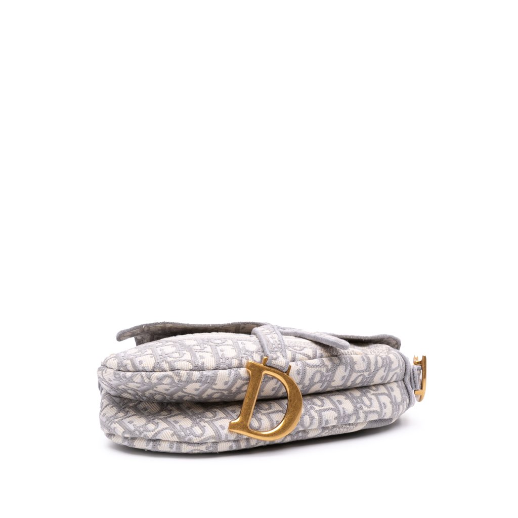 Dior Oblique Canvas Embroidered Saddle Bag - Image 6