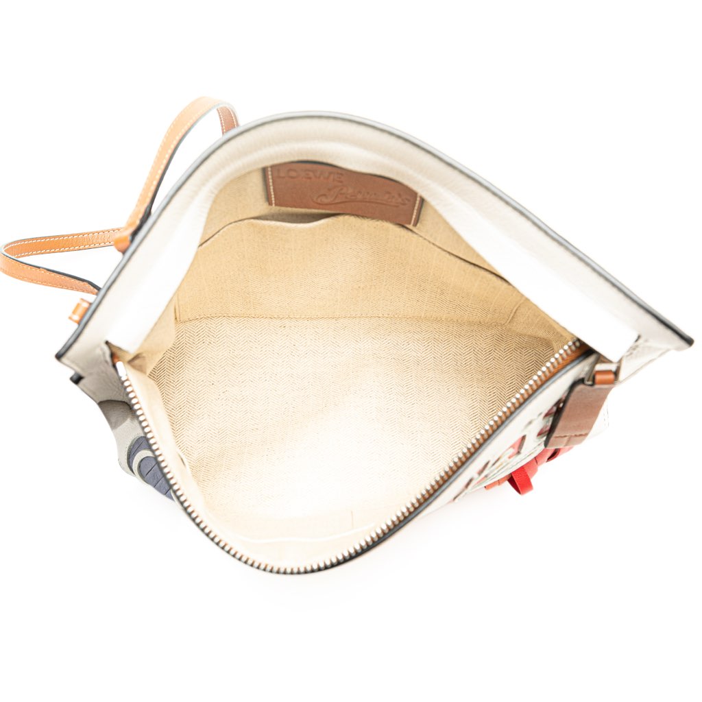 Loewe Paulas Ibiza Leather Fringe T Pouch Crossbody - 4