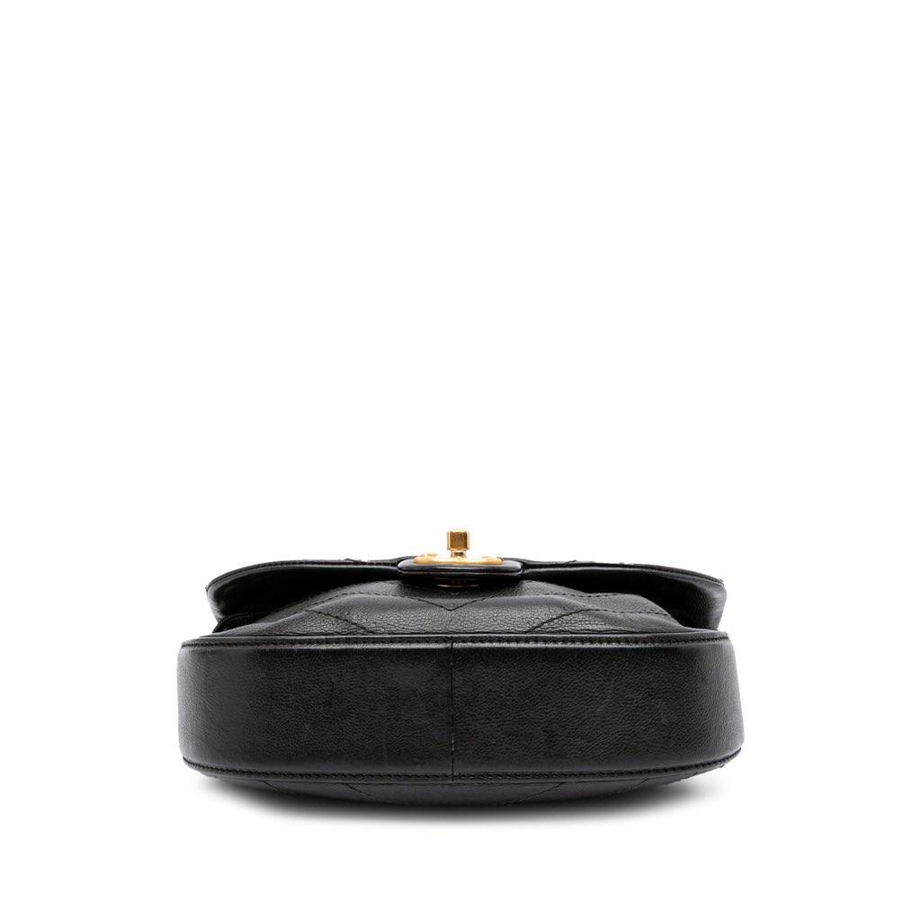 Chanel CC Chevron Calfskin Round Flap Satchel - Image 6