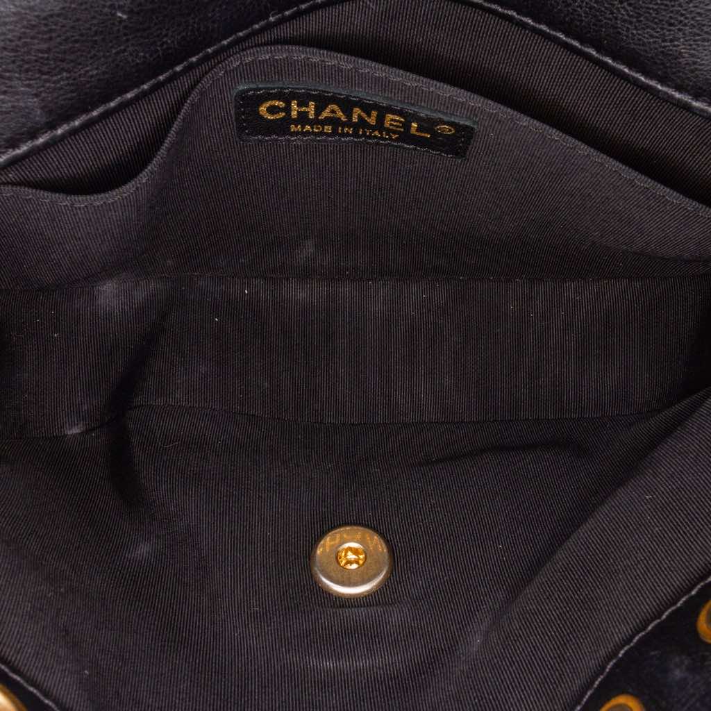 Chanel CC Chevron Calfskin Round Flap Satchel - 4