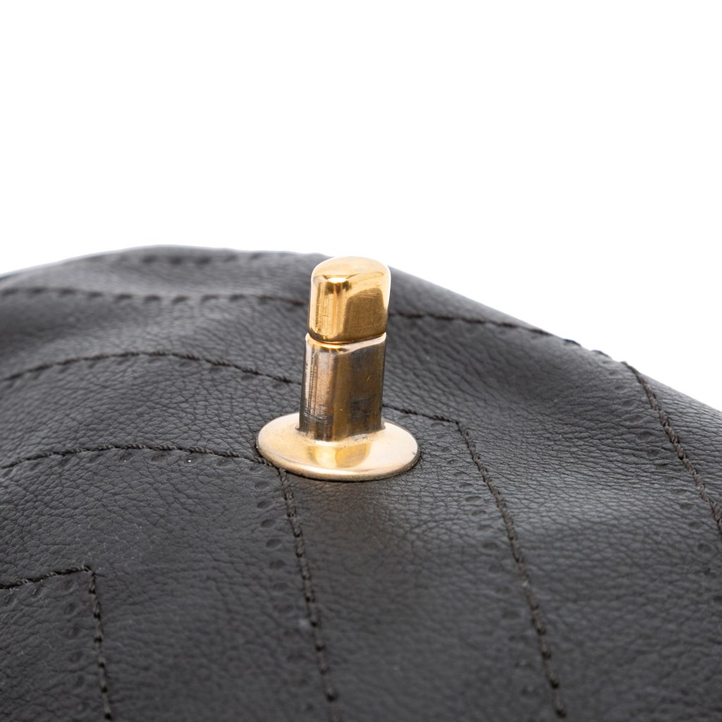 Chanel CC Chevron Calfskin Round Flap Satchel - Image 10