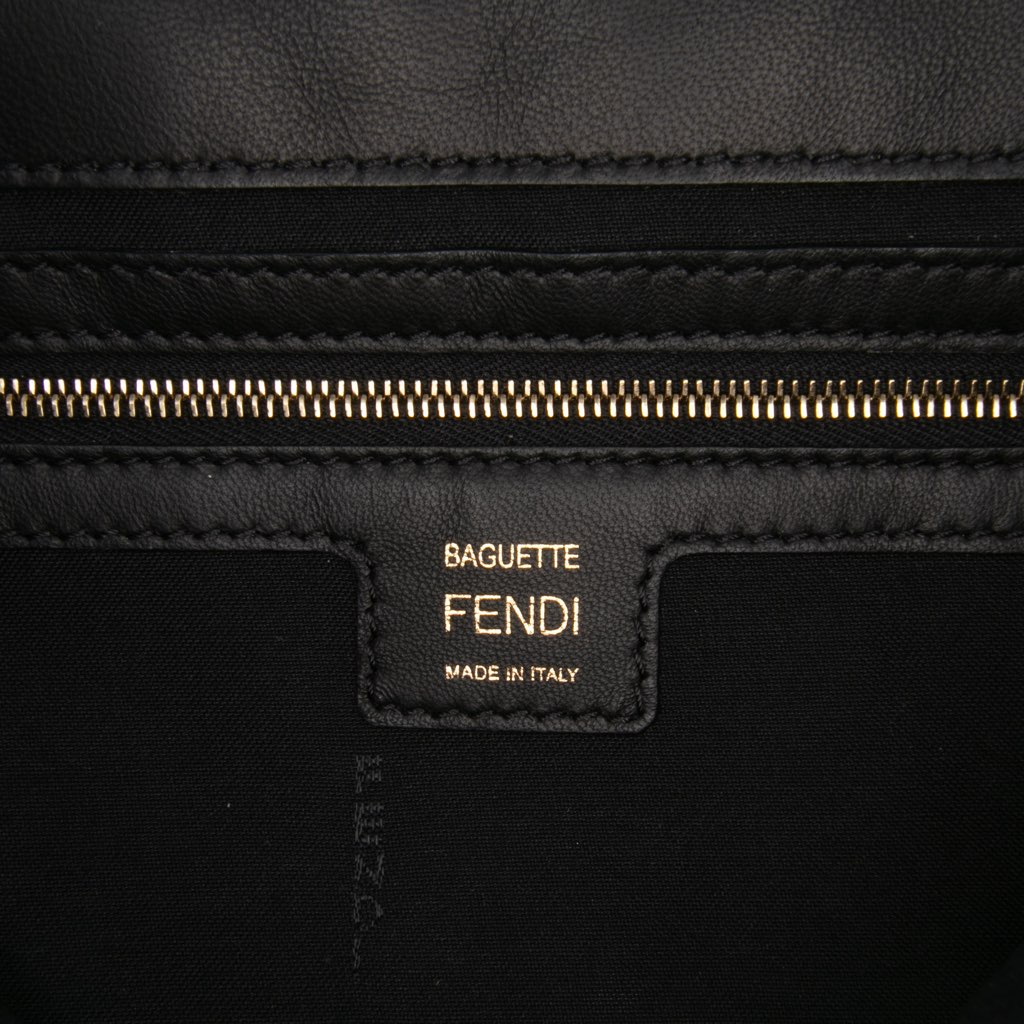 Fendi Zucca Embossed Leather Baguette Satchel - 5