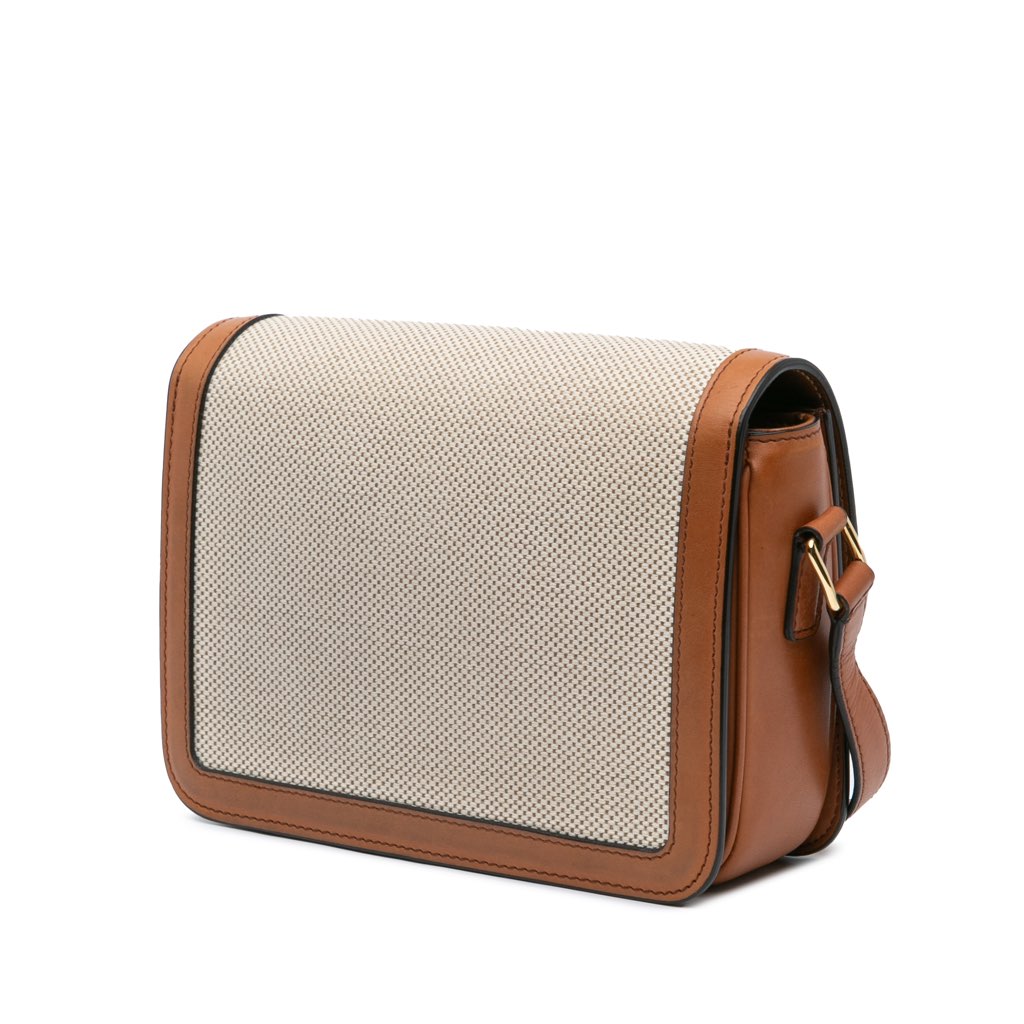 Celine Teen Canvas and Calfskin Triomphe Crossbody - 2