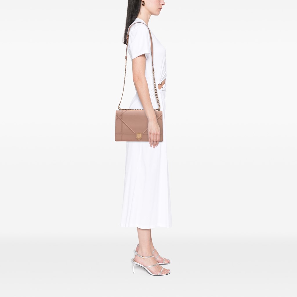 Dior Medium Grained Calfskin Diorama Flap - Image 13