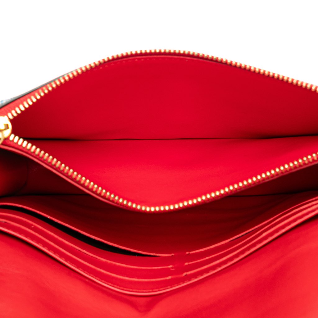 Louis Vuitton Monogram Denim Patchwork Fiore Chain Wallet - 4