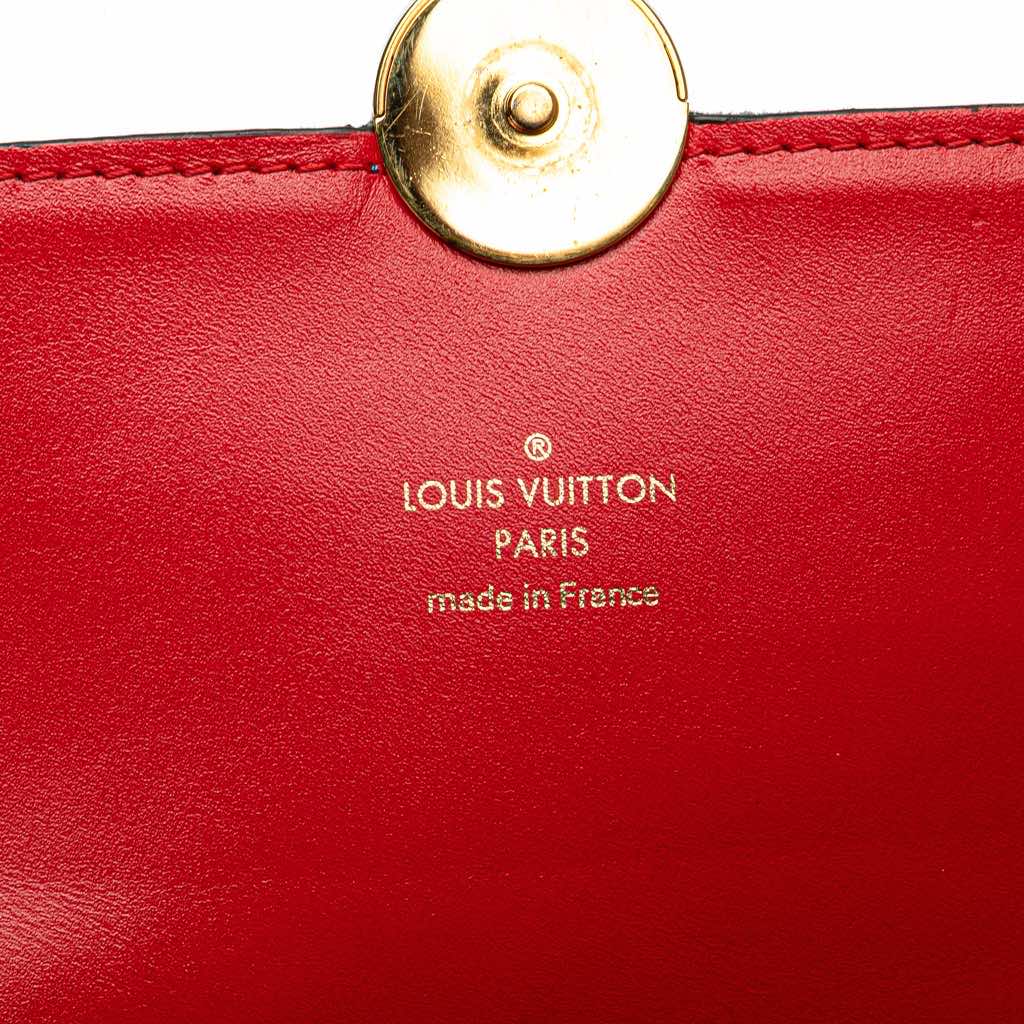 Louis Vuitton Monogram Denim Patchwork Fiore Chain Wallet - Side view