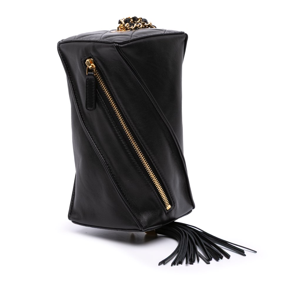 Chanel CC Lambskin Tassel Clutch with Chain - 2