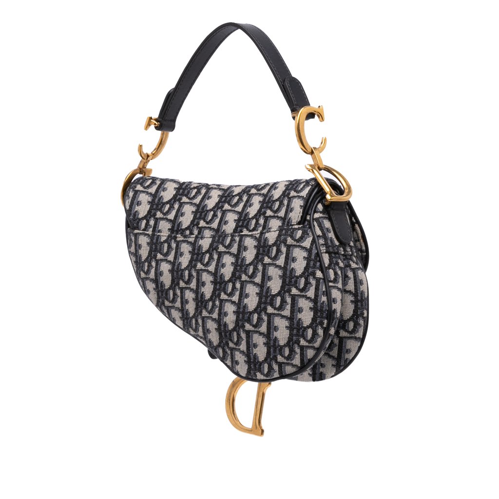 Dior Mini Oblique Canvas Saddle Bag - 2