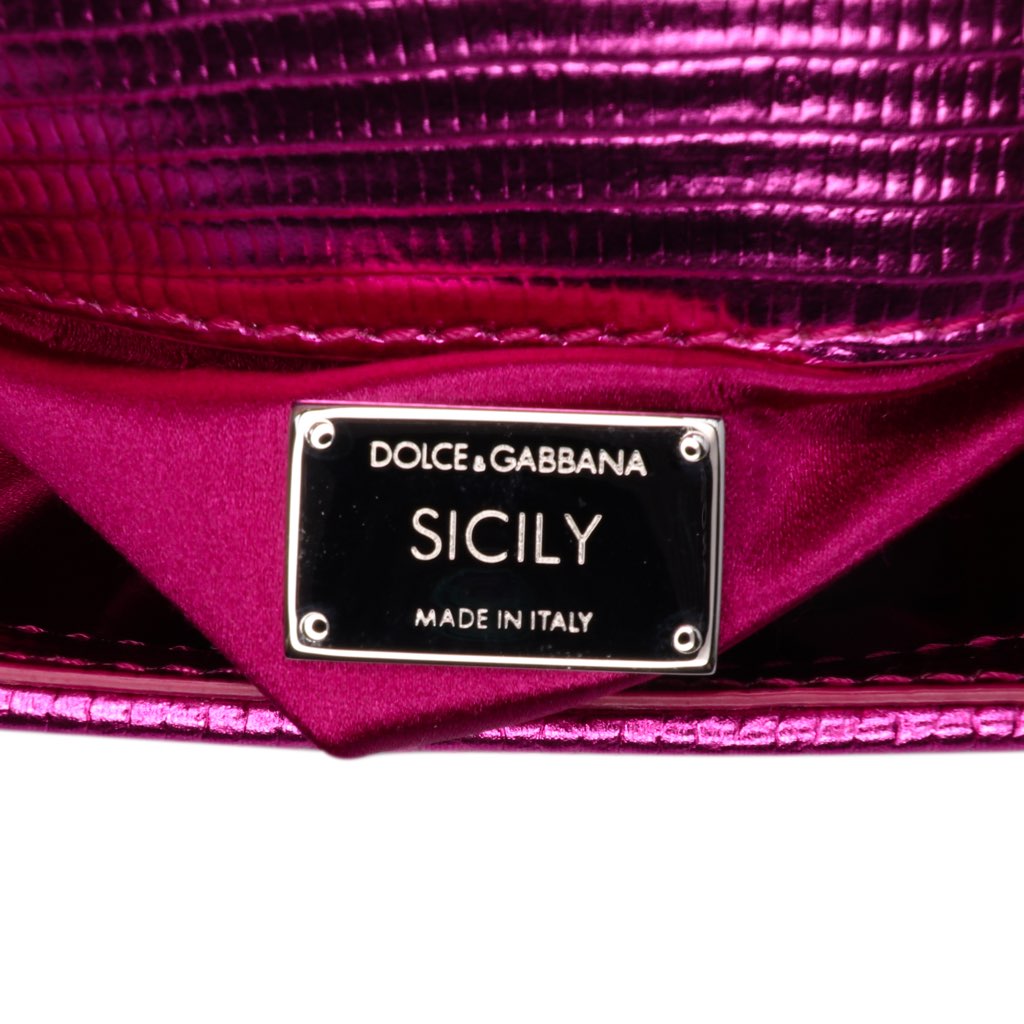 Dolce & Gabbana Mini Crystal Embellished Satin Sicily Bag - Side view