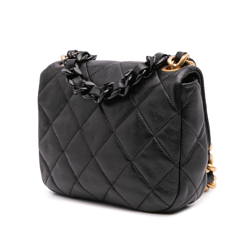 Chanel Mini Quilted Lambskin Lacquered Chain Flap - 2