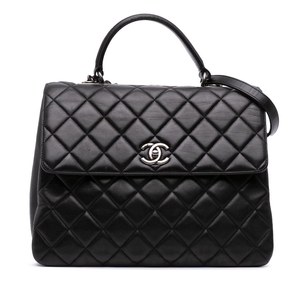 Chanel Large Lambskin Trendy CC Top Handle Bag