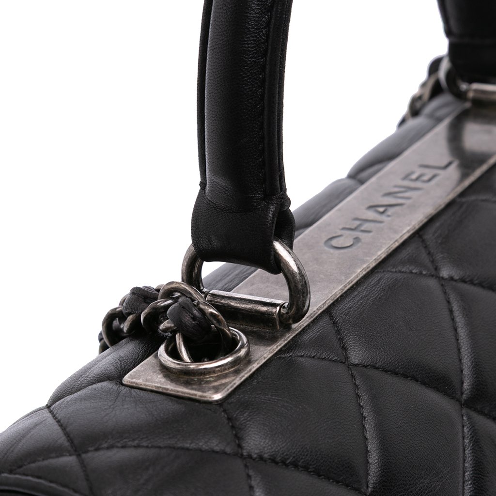 Chanel Large Lambskin Trendy CC Top Handle Bag - Image 14