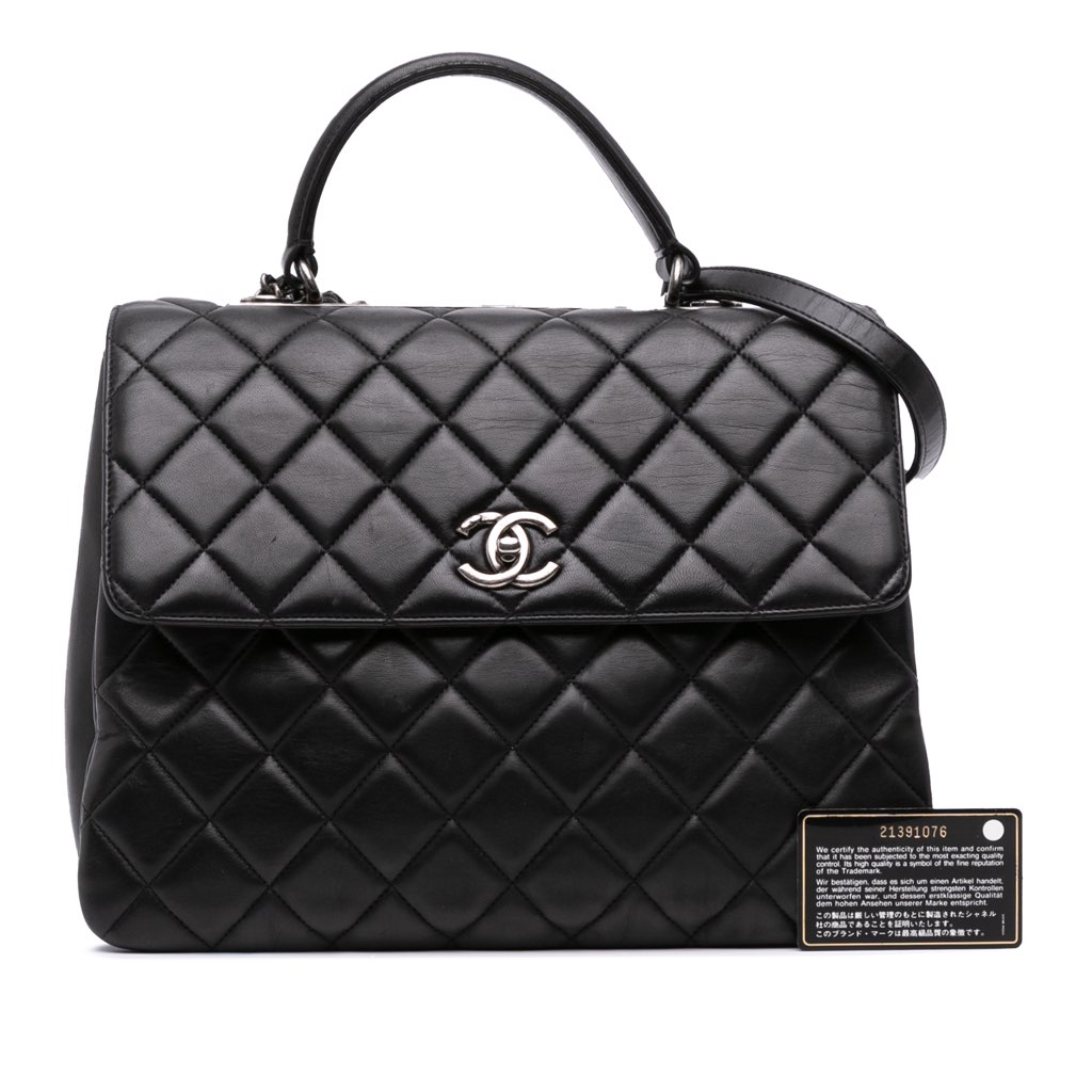 Chanel Large Lambskin Trendy CC Top Handle Bag - Image 18