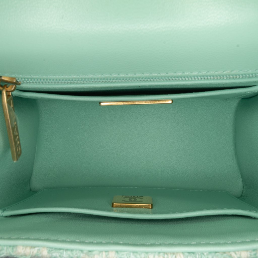 Chanel Quilted Tweed Crush Top Handle Bag - 5