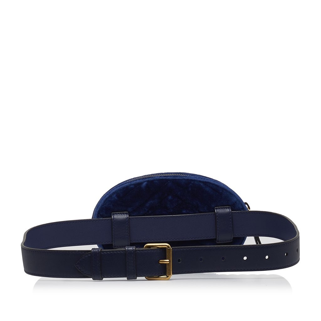 Gucci GG Marmont Velvet Matelasse Belt Bag - Image 6
