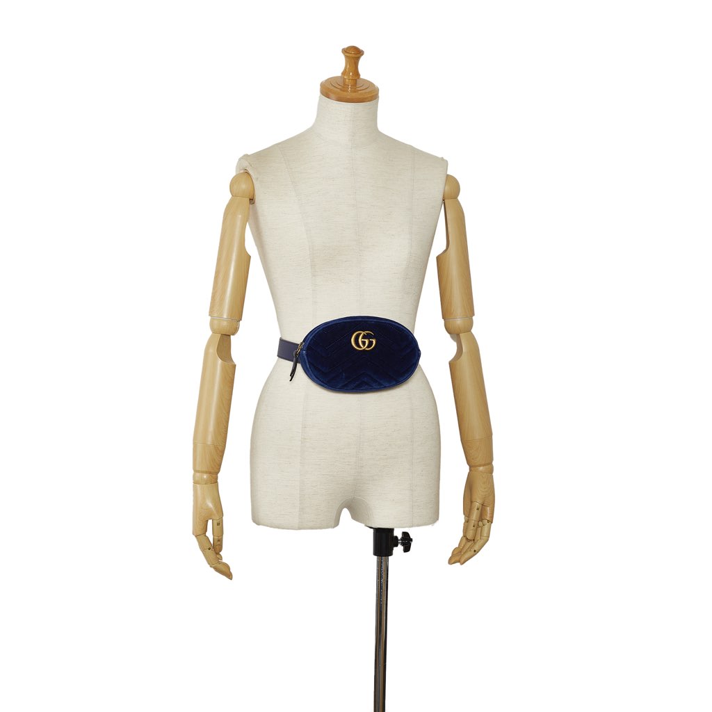 Gucci GG Marmont Velvet Matelasse Belt Bag - Image 12