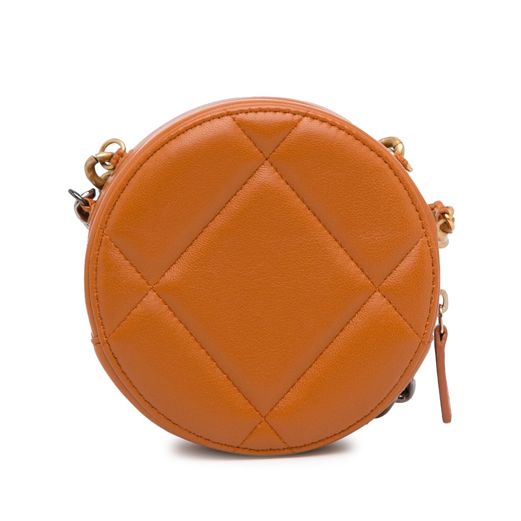 Chanel Lambskin 19 Round Clutch with Chain - 4