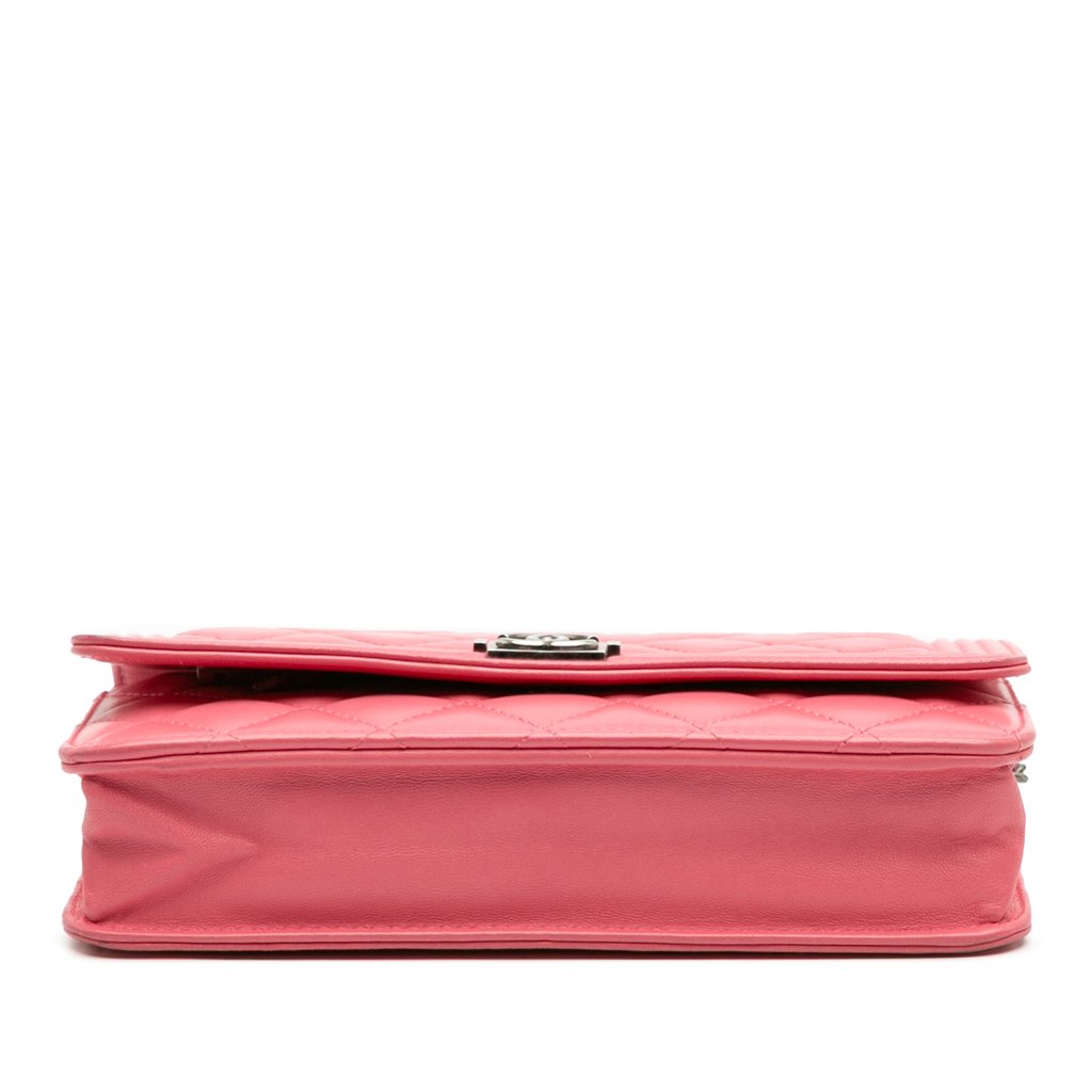 Chanel Lambskin Boy Wallet On Chain - Image 6