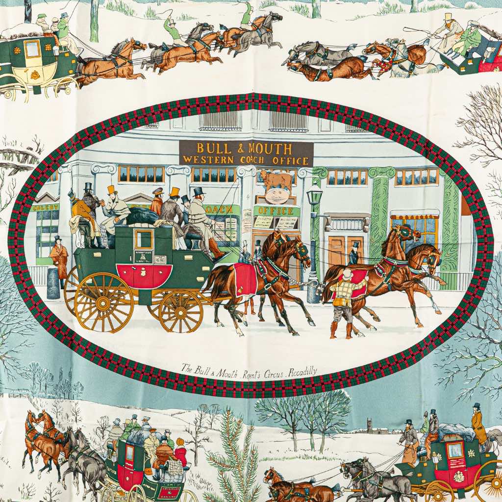Hermès Bull & Mouth Western Coach Office Silk Scarf - 2