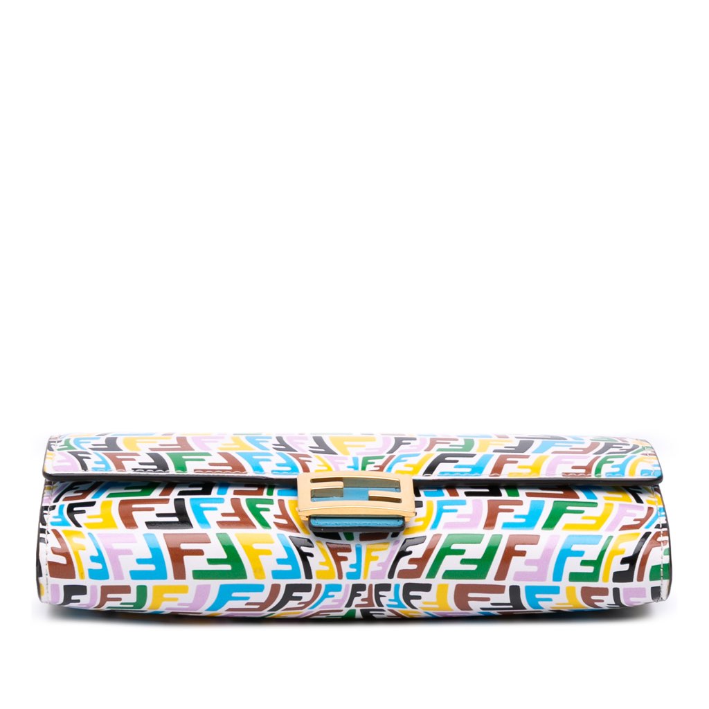 Fendi Sarah Coleman Micro FF Embossed Calfskin Fish Eye Vertigo Wallet On Chain - Image 6