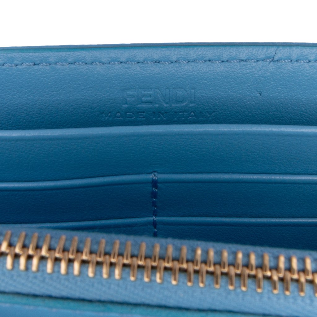 Fendi Sarah Coleman Micro FF Embossed Calfskin Fish Eye Vertigo Wallet On Chain - Side view