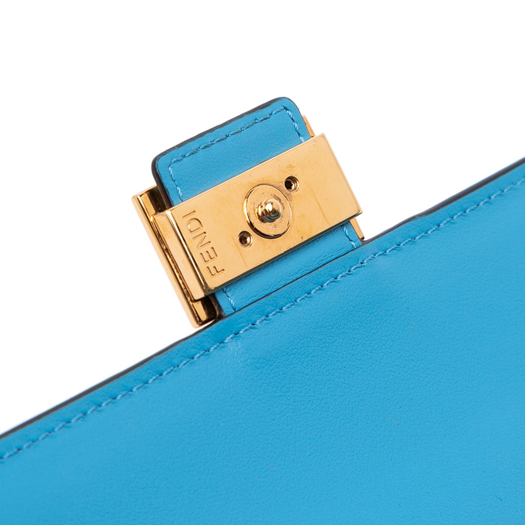 Fendi Sarah Coleman Micro FF Embossed Calfskin Fish Eye Vertigo Wallet On Chain - Image 12