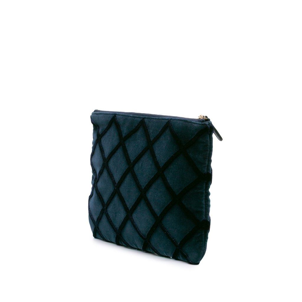 Chanel Medium CC Quilted Velvet O Case Clutch - 2