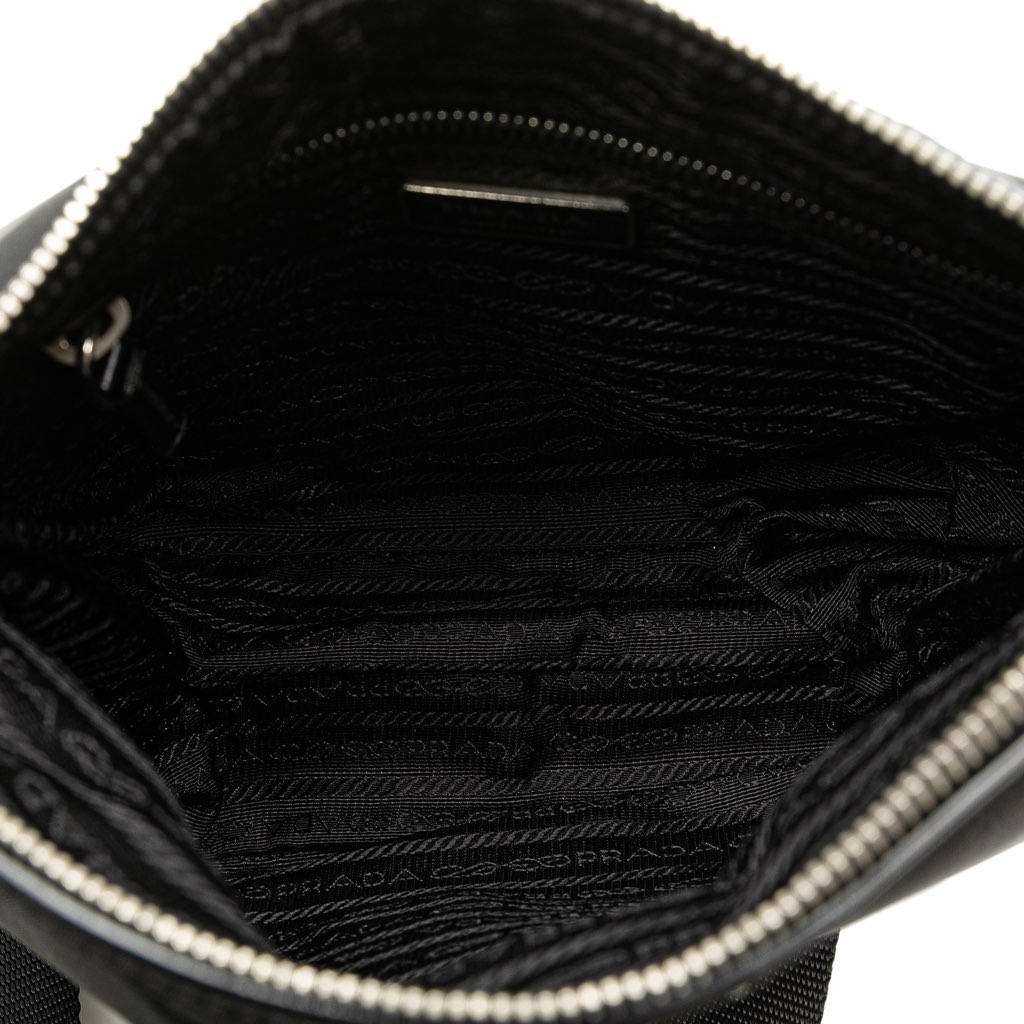 Prada Saffiano Trimmed Tessuto Crossbody - 4