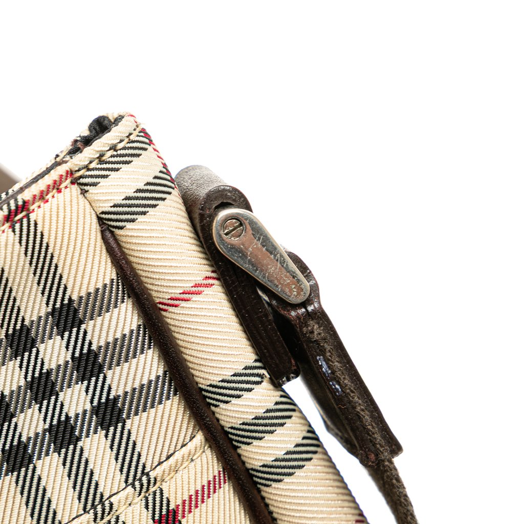 Burberry House Check Canvas Flap Crossbody - Detail 1