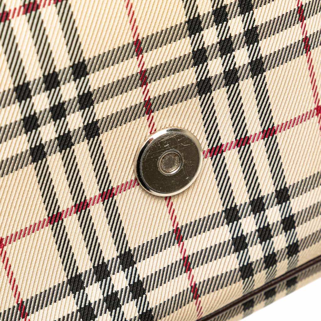 Burberry House Check Canvas Flap Crossbody - Image 10