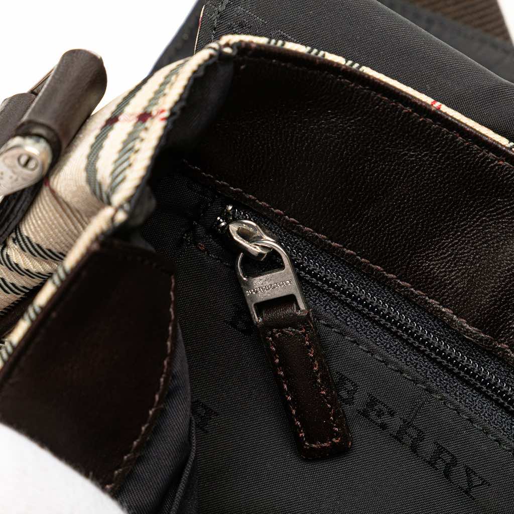 Burberry House Check Canvas Flap Crossbody - Image 11